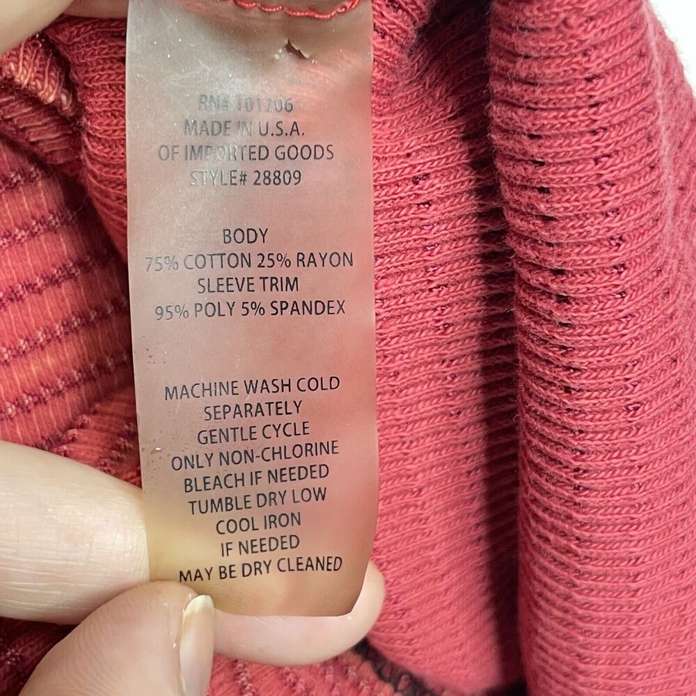 Soft Surroundings Tunic Lagenlook Waffle Knit Wearable Art Statement Sleeve Sz M - Picture 12 of 16
